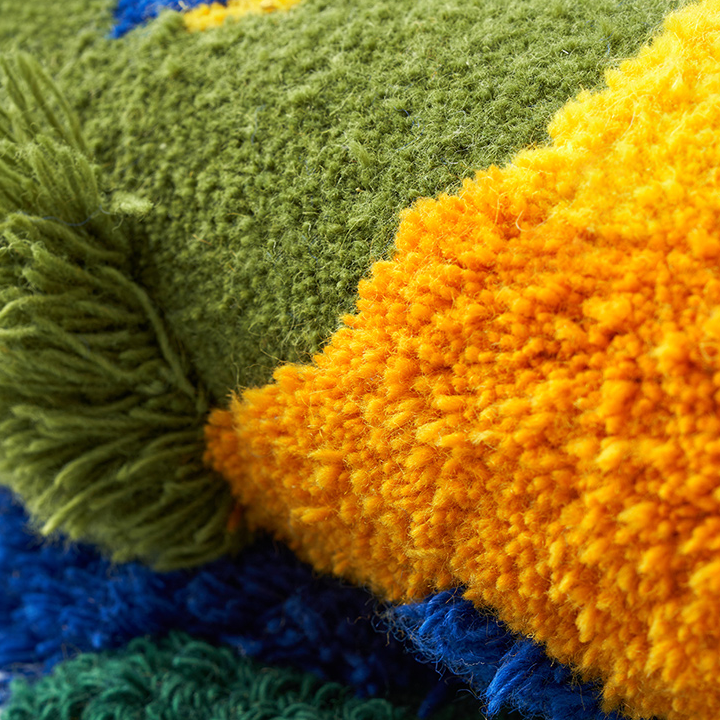 Feblilac 3D Blue-Green-Yellow Moss Wool Area Rug,  Multiple Sized Floral  Bedroom Mat, Plants Tufted Area Carpet/Tundra/Forest/Moss Rug/Art/Kids Play Rugs Carpet/Nursery/Bedside/Wool Rugs/Meadows Rug/Customized Rugs/Comfy Rugs, Hot Bedroom Mat