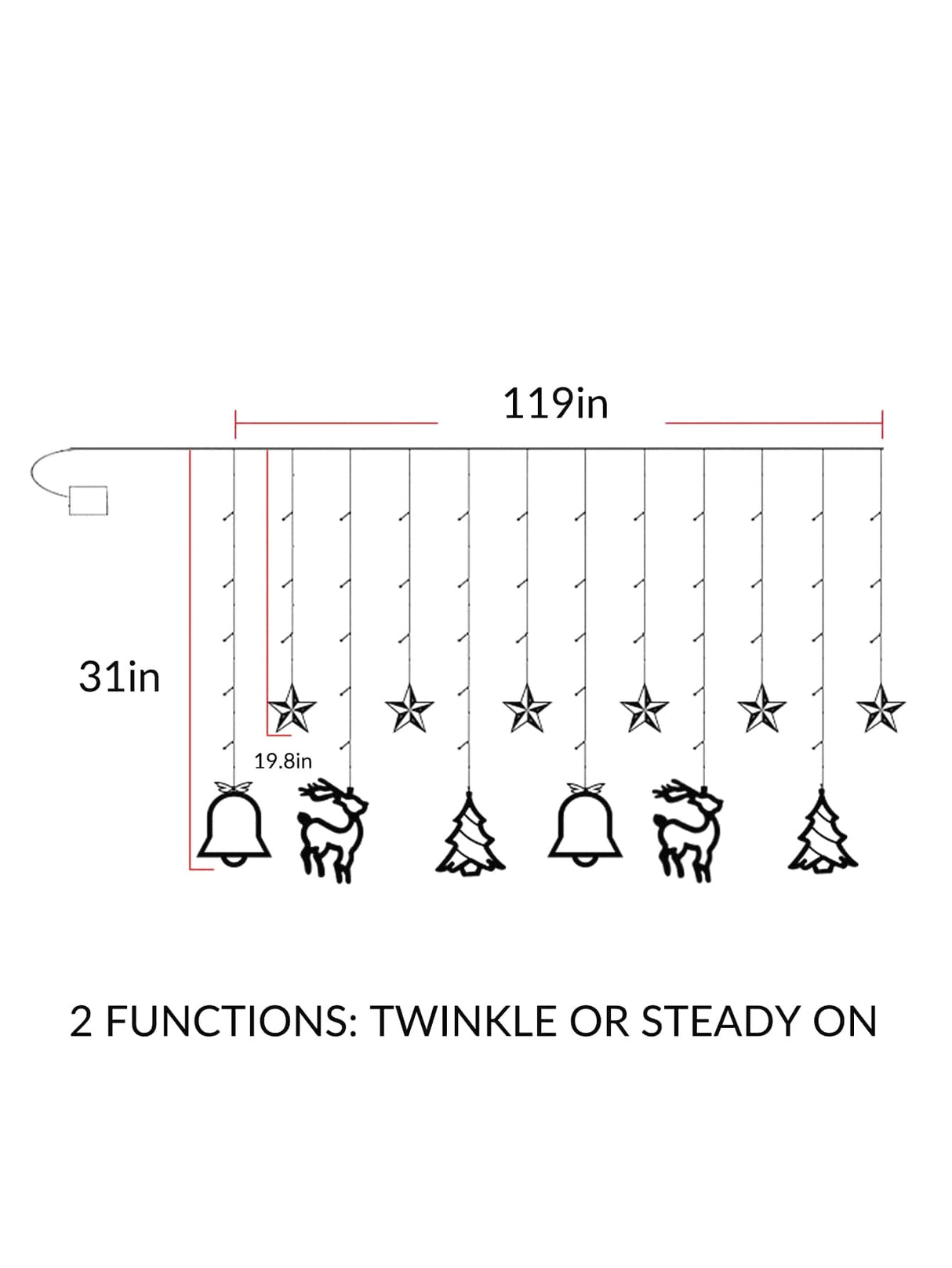 Christmas Decorative String Light 1pc - Lighting & Lamp