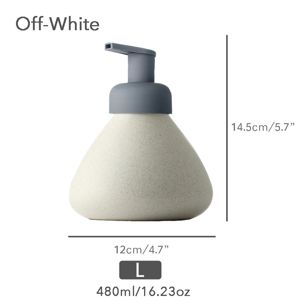Mint Ceramic Soap Dispenser, Foaming Pump Bathroom Bottle, Simple Design, Refillable Reusable Lotion Pump for Bathroom Kitchen, 480ml/16.28oz
