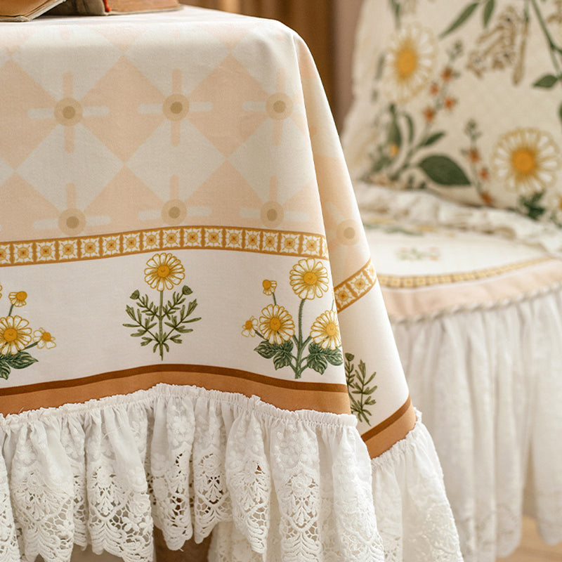 Time American pastoral tablecloth French retro tablecloth art lace TV cabinet coffee table cover cloth square tablecloth