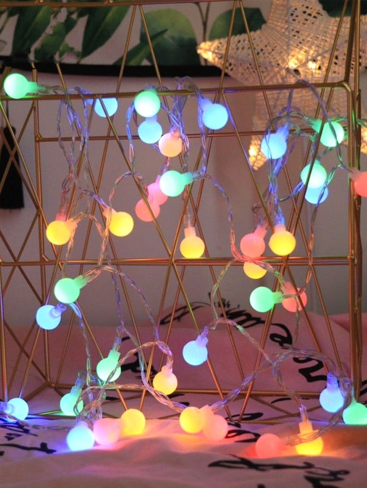 7 Color String Light with 40pcs Ball Shaped Bulb 1pc - Novelty Lighting