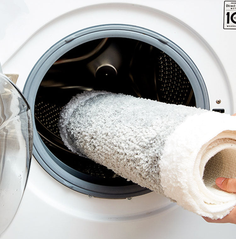 Feblilac Colorful Get Naked White Ground Bathroom Mat, 50x80cm Bathroom Rug, Plush Water-Absorbent , Anti Slip Toilet Mat, Art Bathroom Mats, Best Bath Rugs