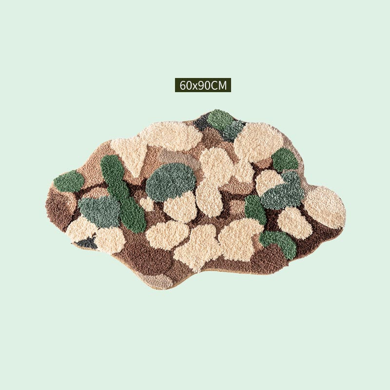 Feblilac 3D Magic Flower Garden Bath Mat, 60cmX90cm, Multiple Sized Green Moss Non Slip Bedroom Rug, Floral Living Room Rugs, Green Anti Slip Area Mats, Soft Thick Bedroom Carpet, Art Mats, Best Rugs, Hot Shower Mat Non Slip