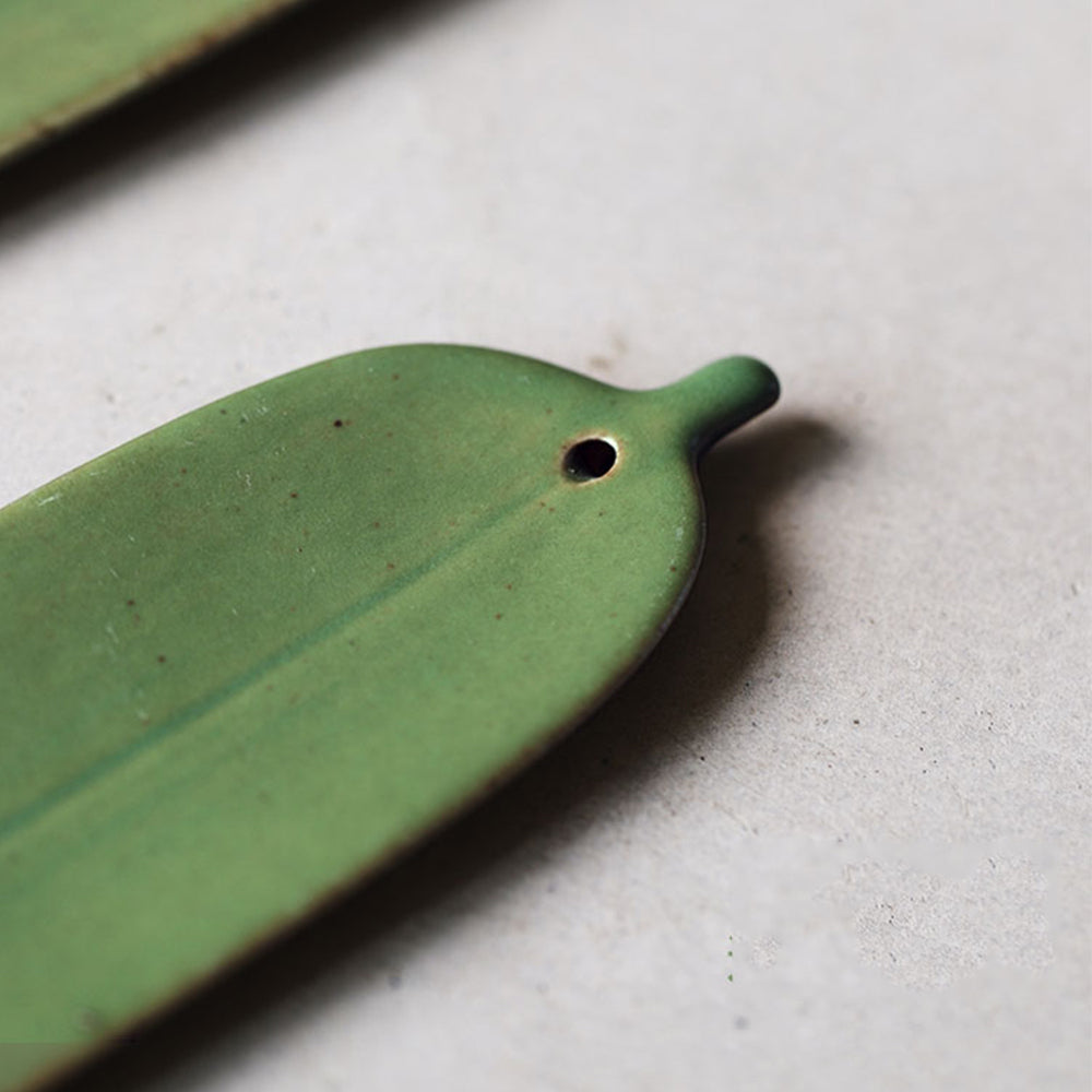 Ceramic Incense Burner, Incense Holder, Art Leaf Design, Aromatherapy, Yoga Incense Burner, Incense seat