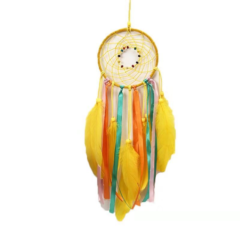 Yellow Feather Dream Catcher