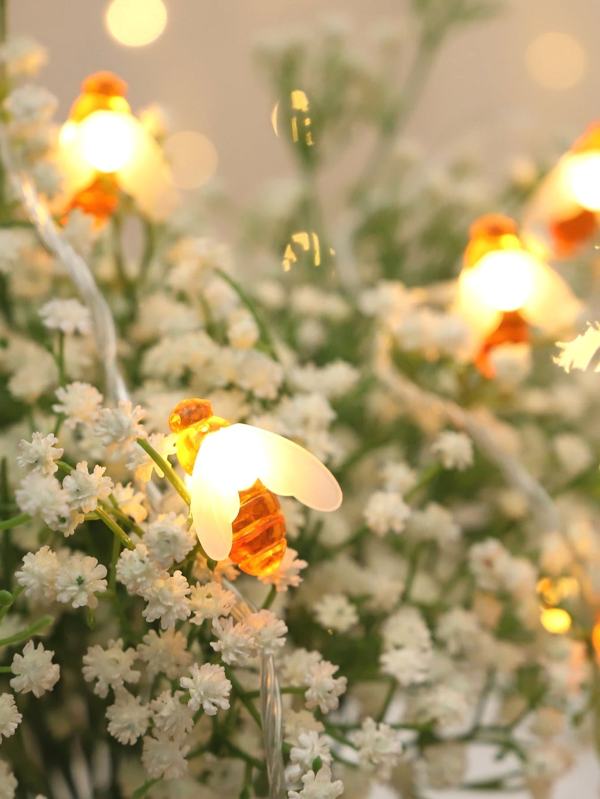 String Light with 10pcs Bee Shaped Bulb 1pc - Novelty Lighting