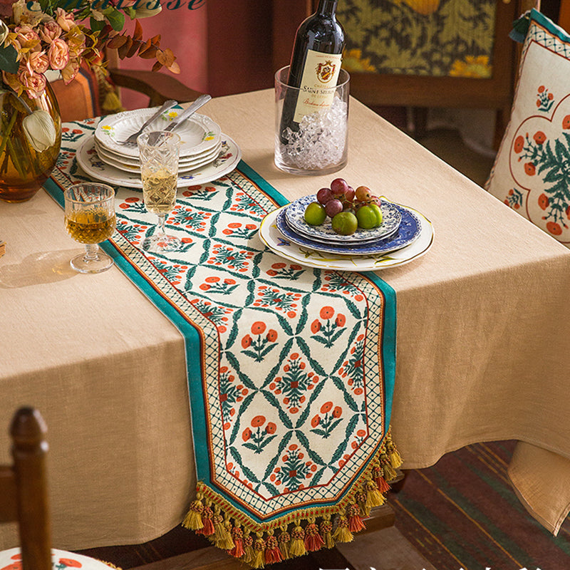 Matisse American pastoral linen light luxury table flag coffee table dining table TV cabinet tablecloth long strip cloth shoe cabinet cloth cover towel