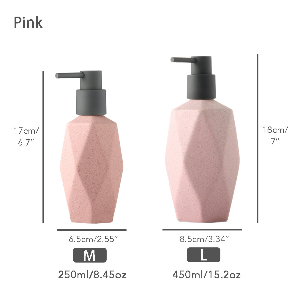 Ceramic Soap Dispenser, Liquid Bathroom Bottle, Simple Design, Refillable Reusable Lotion Pump for Bathroom Kitchen