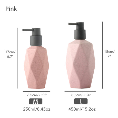Ceramic Soap Dispenser, Liquid Bathroom Bottle, Simple Design, Refillable Reusable Lotion Pump for Bathroom Kitchen