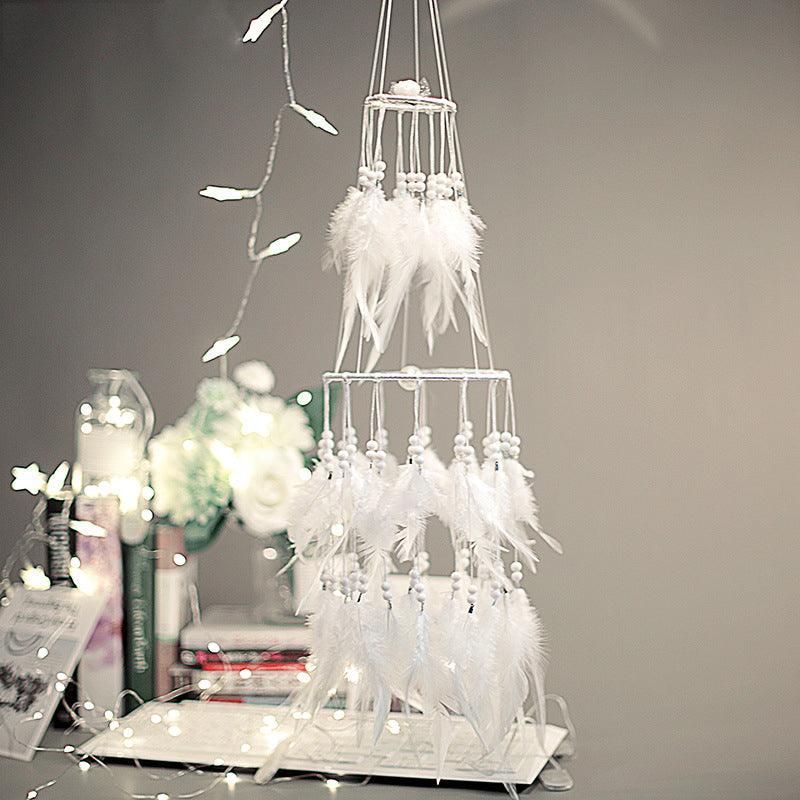 White Double-Deck Dream Catcher