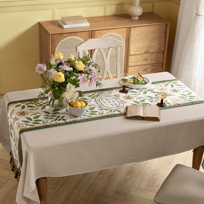 Haitangchun American living room dining table table flag cloth bed flag high-end light luxury high-end TV cabinet side cabinet long decorative cloth