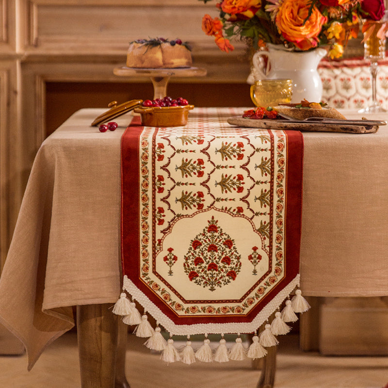 Polka red table flag American ins wedding tablecloth retro wedding TV cabinet coffee table bed flag decorative cloth