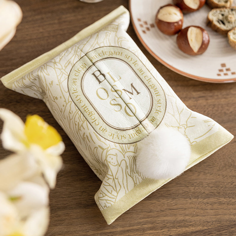 Grippe American light luxury car tissue box living room household cream style fresh fabric tissue set ins art