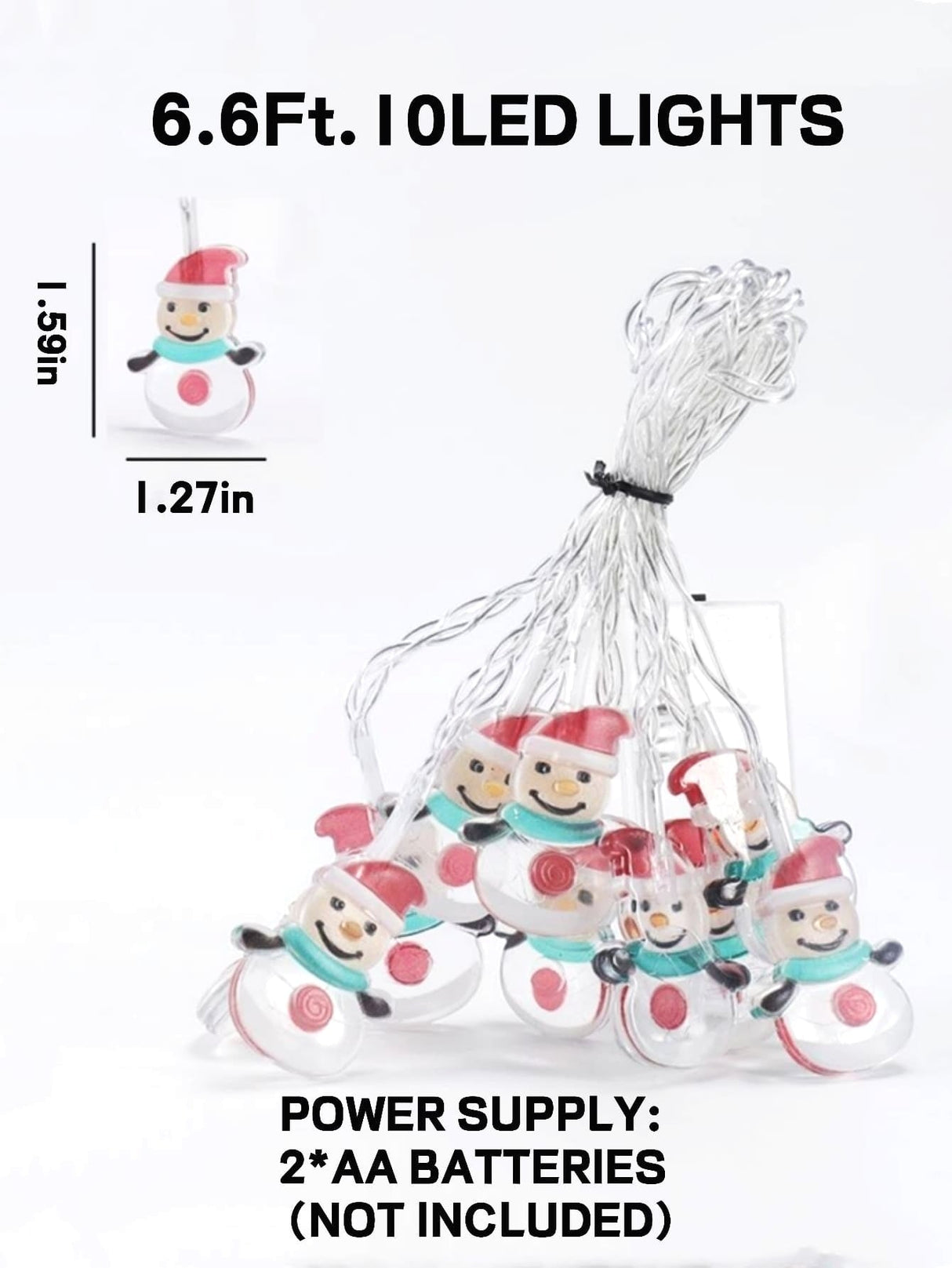 Christmas String Light with 10pcs Snowman Shaped Bulb 1pc - Lighting & Lamp