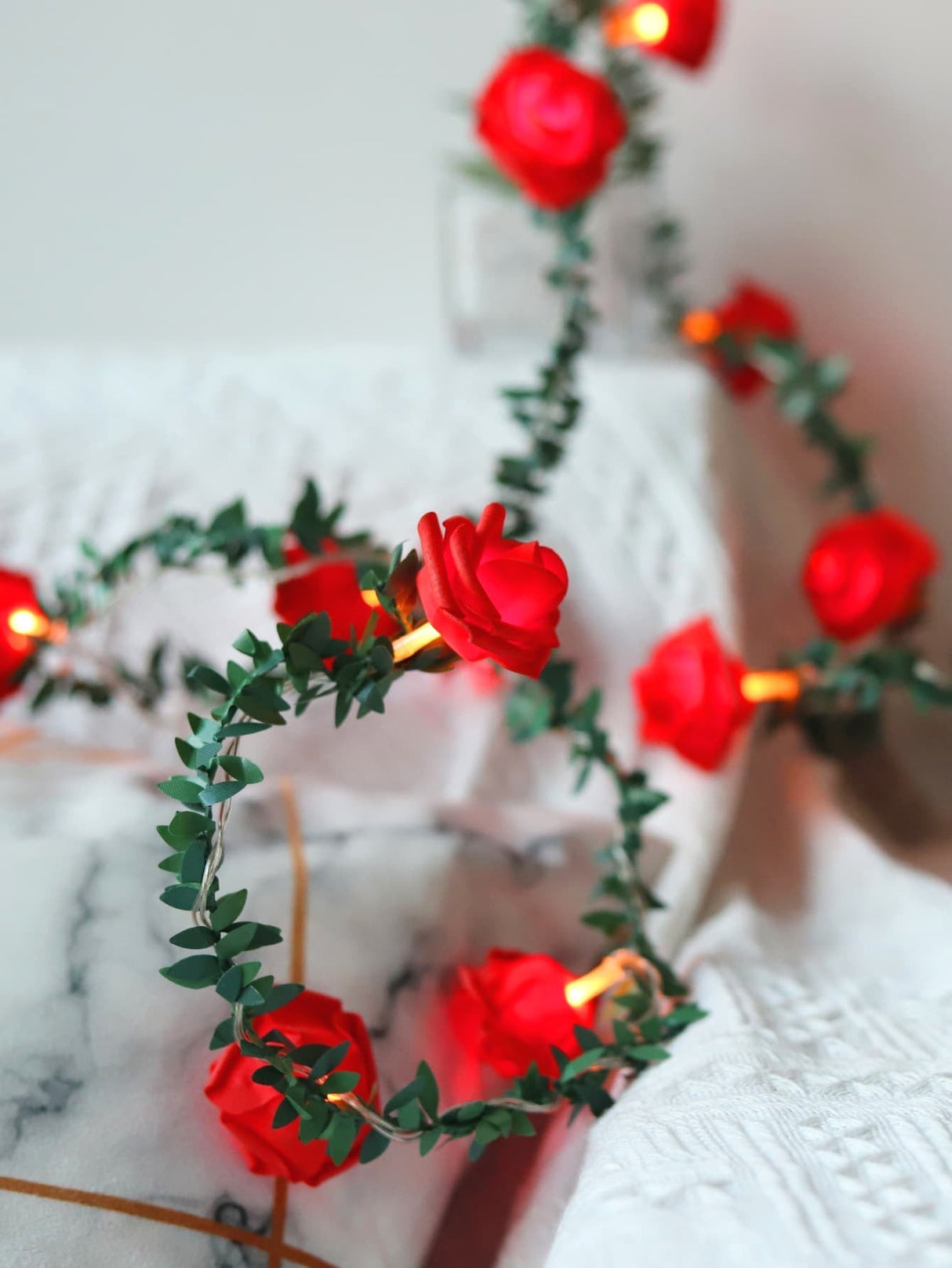 Artificial Rose Vine String Light 1pc - Novelty Lighting