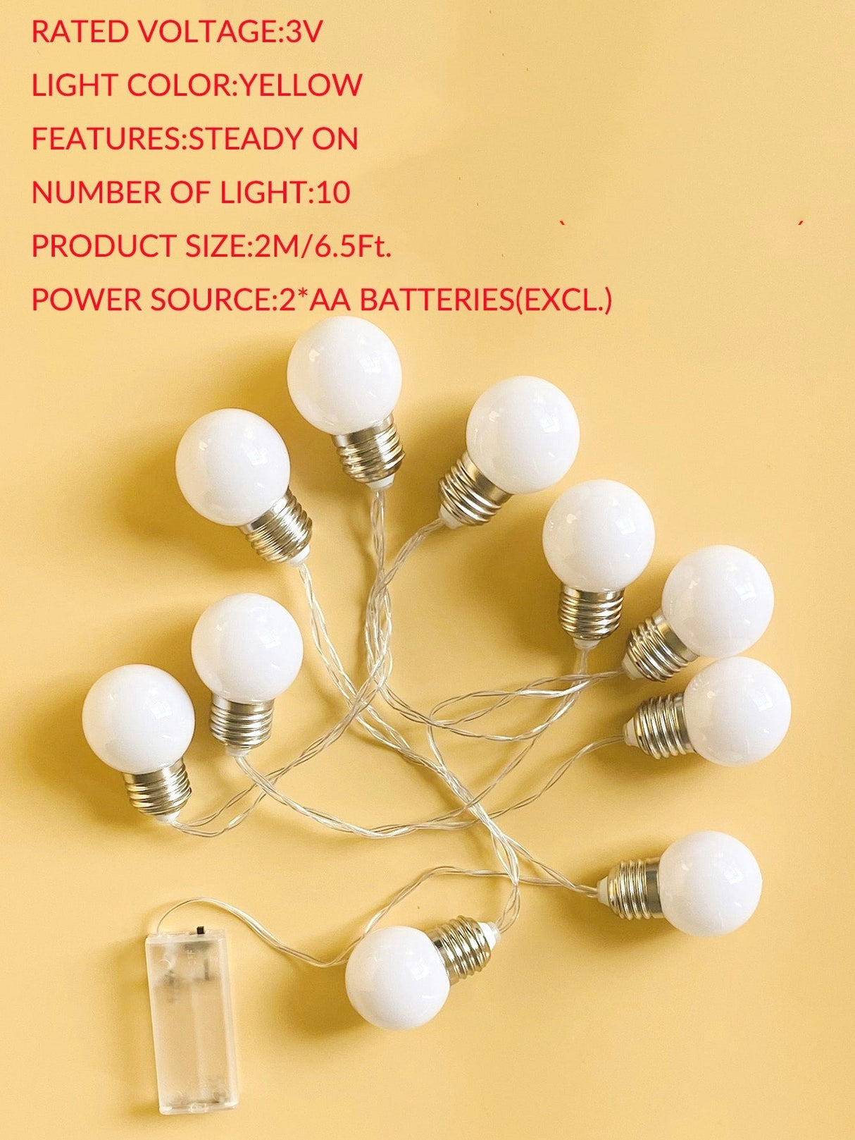 Bulb String Light 10pcs - Novelty Lighting