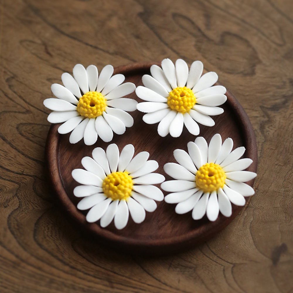 Ceramic Incense Burner, Daisy Incense Holder, Art Flower Design, Aromatherapy, Yoga Incense Burner, Small Incense seat