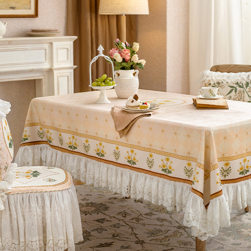 Time American pastoral tablecloth French retro tablecloth art lace TV cabinet coffee table cover cloth square tablecloth