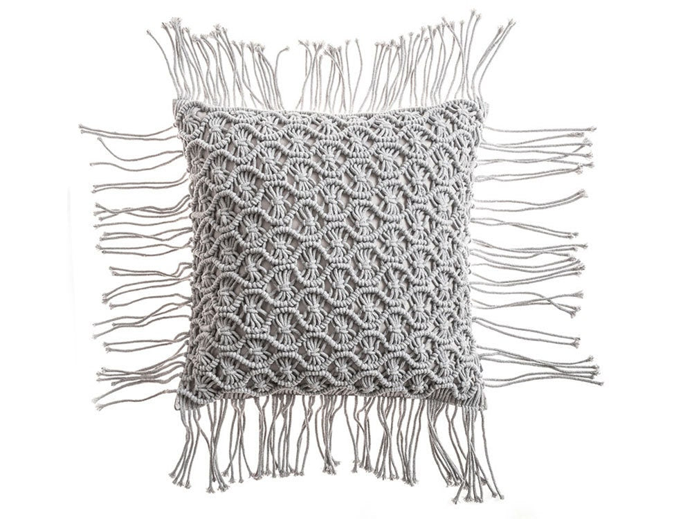 Macrame Tassels Pillow Cover, Handmade Pillowcase