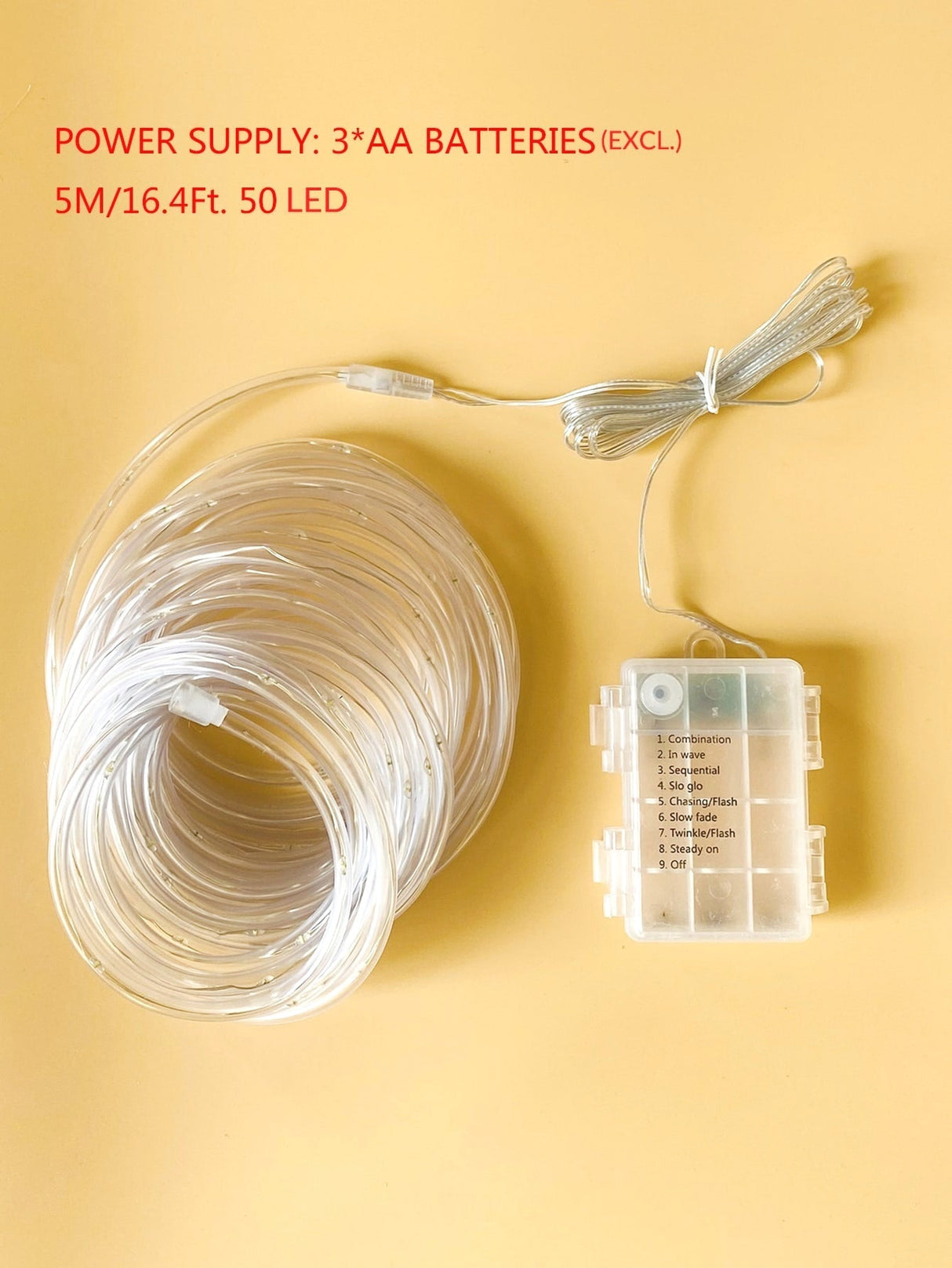 5m Waterproof String Lights with 8 Modes with 50pcs Bulb 1pc - Novelty Lighting