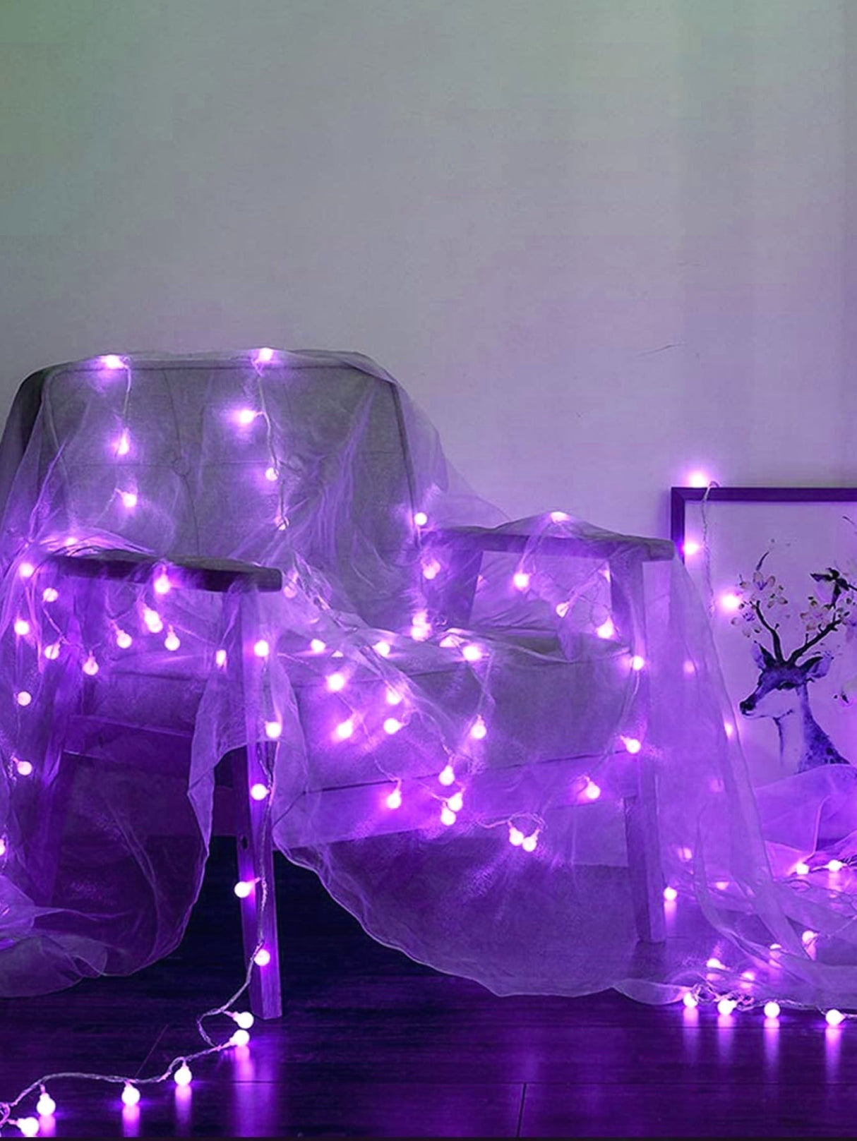 7 Color String Light with 40pcs Ball Shaped Bulb 1pc - Novelty Lighting