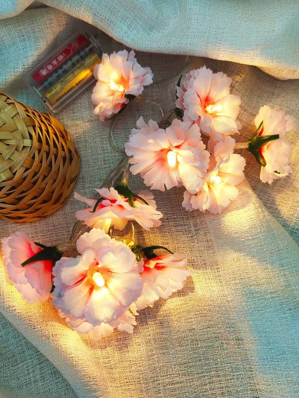 String Light with 10pcs Cherry Shaped Bulb 1pc - Novelty Lighting