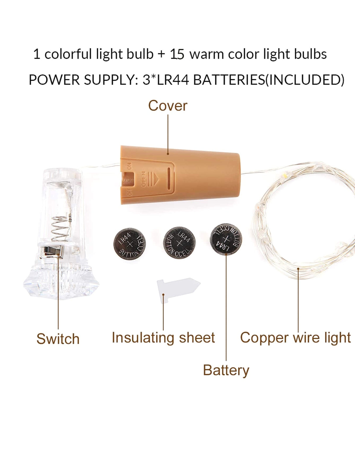 Bottle Stopper String Light 1pc - Novelty Lighting