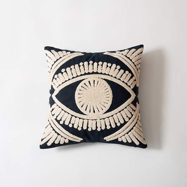 Embroidery Eye Cushion Cover