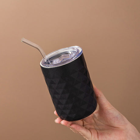 Ceramic Mug with Straw | Solid Color