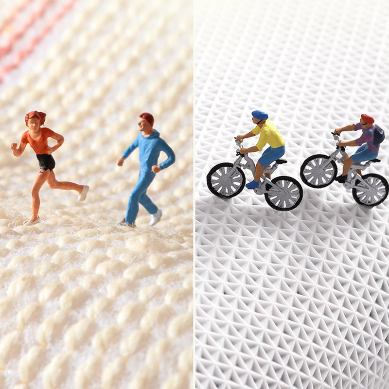 Feblilac Abstract Neutral Tufted Bath Mat – Modern Scandinavian Non-Slip Rug | Cozy Cream & Earth-Tone Design