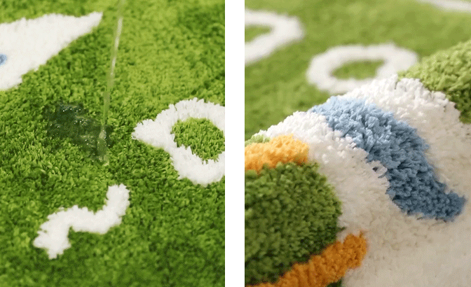 Cute Little Duck Bath Mat, Green Bathroom Rug, Water-Absorbent Mat for Bath Shower, Cute Bedroom Mat