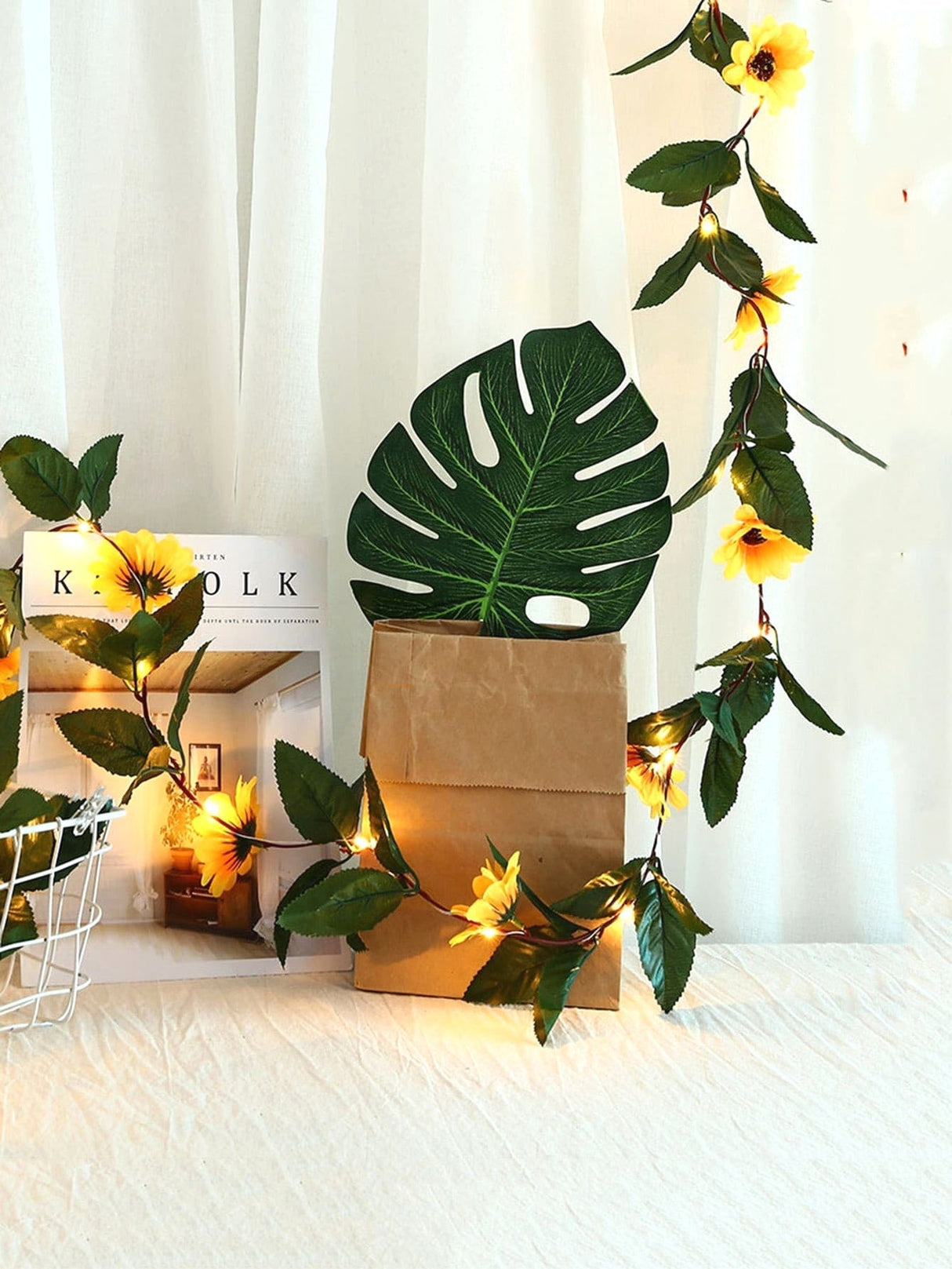 Artificial Sunflower Decor String Light 20pcs - Novelty Lighting