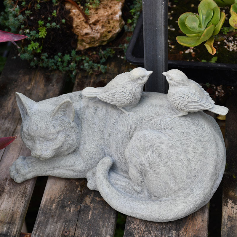 Sleeping Cat Sculpture
