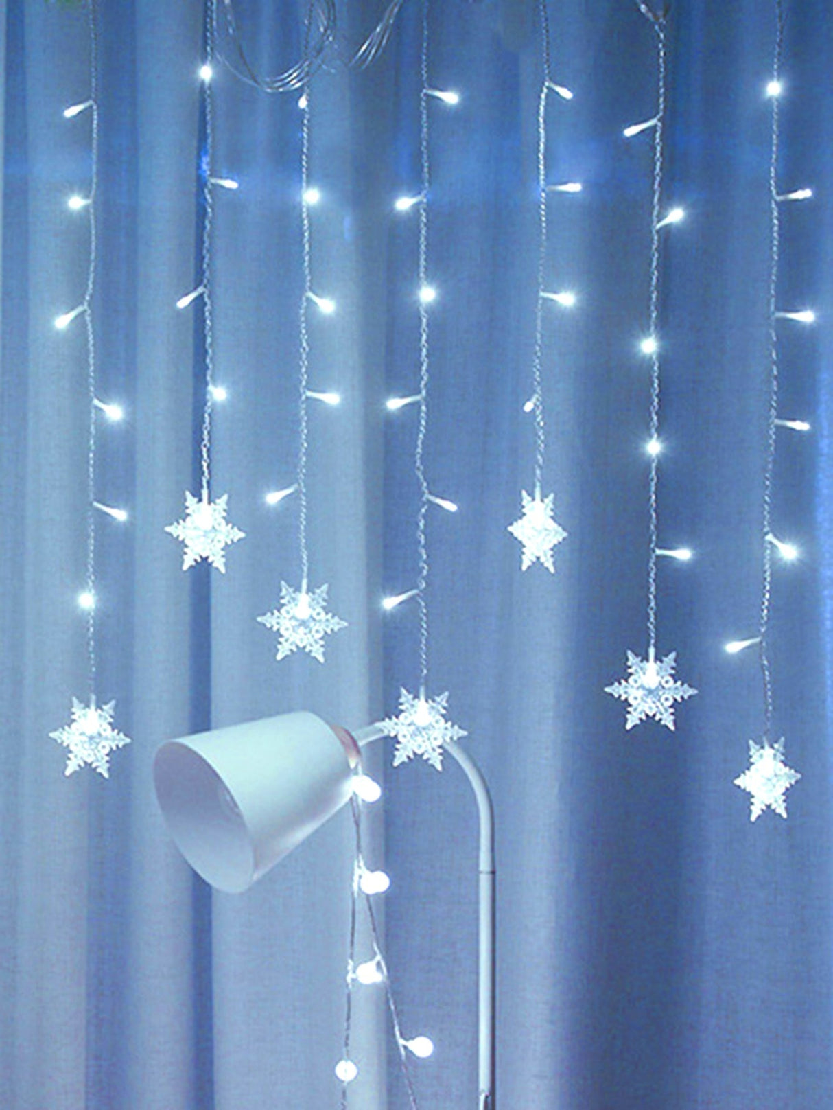 Christmas Snowflake Curtain String Light 2pcs - Lighting & Lamp