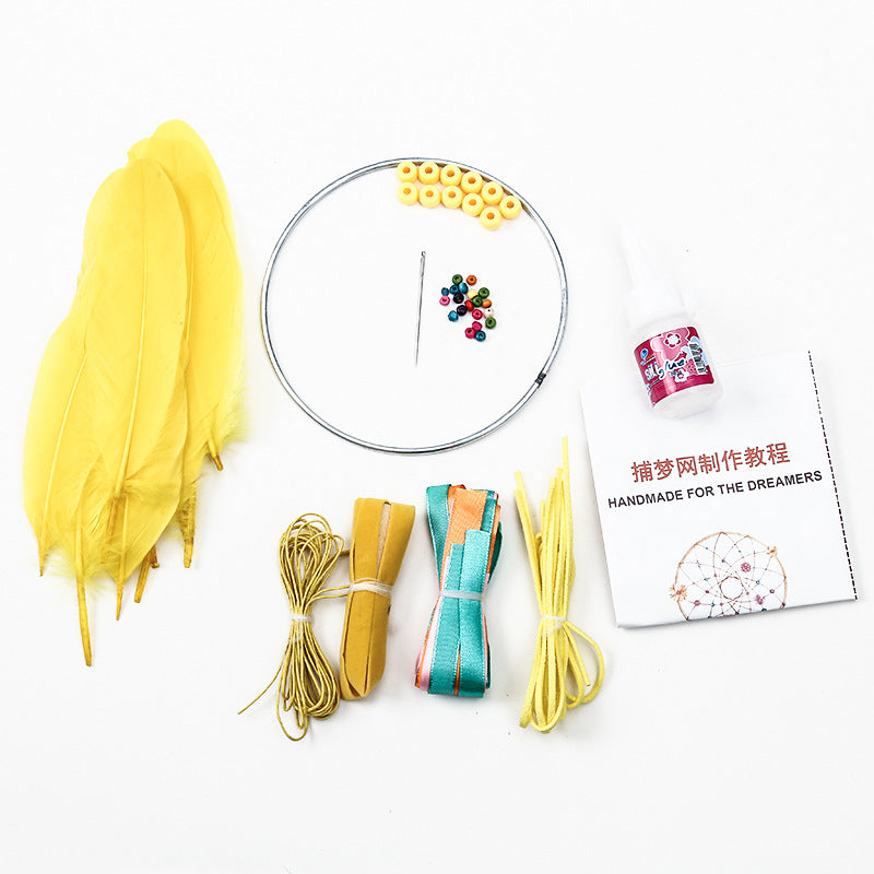 Yellow Feather Dream Catcher