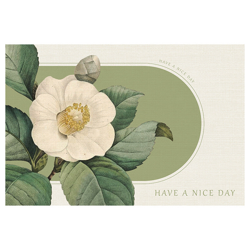 Feblilac Flower Camellia Polyester Door Mat