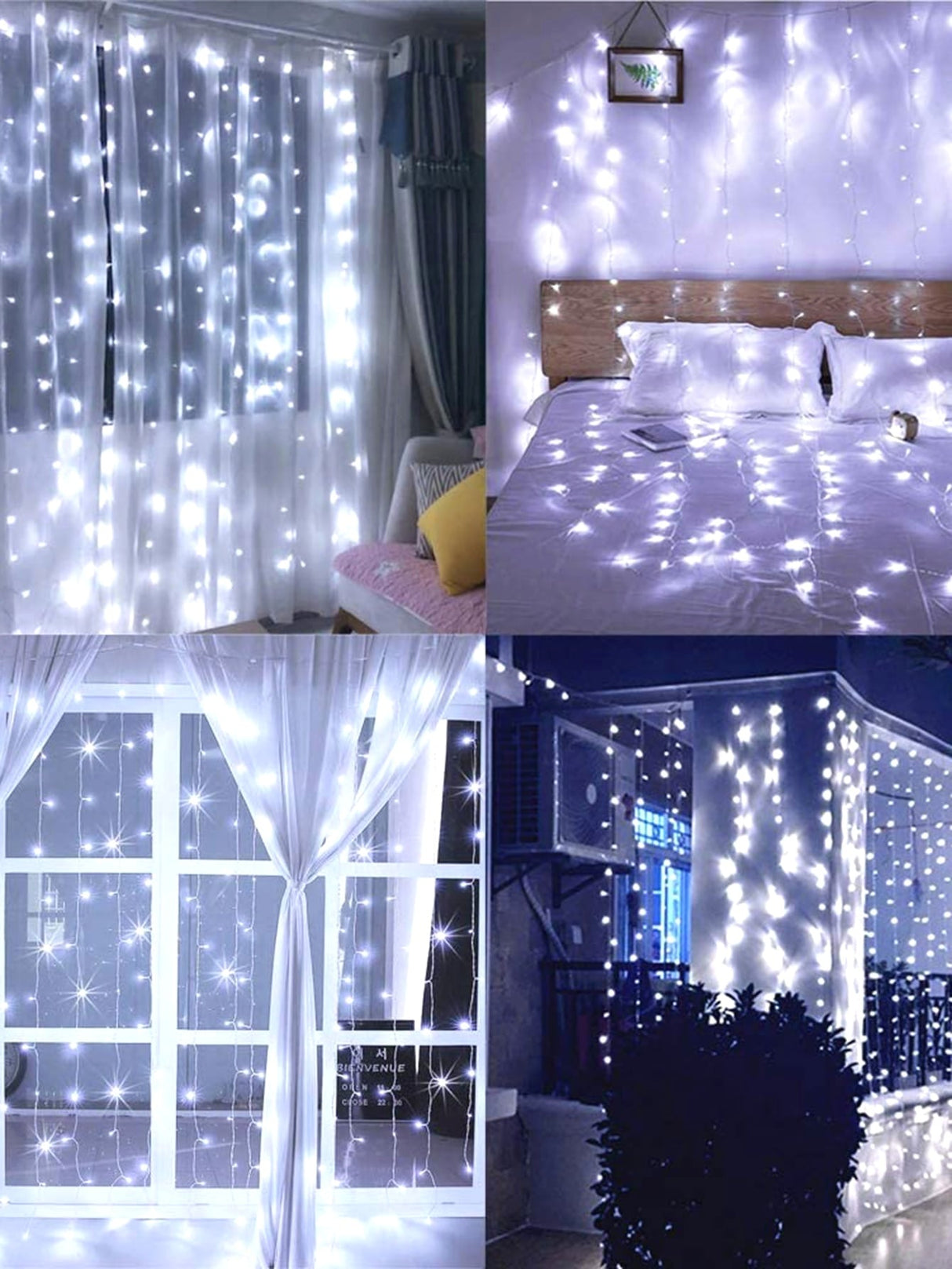 Decorative String Light with 50pcs Bulb Curtain - Novelty Lighting