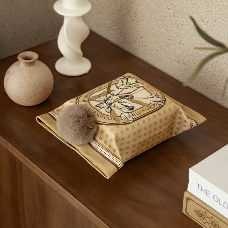 Delphi velvet car home home light luxury multi-purpose removable paper box tissue cover original hand-painted style