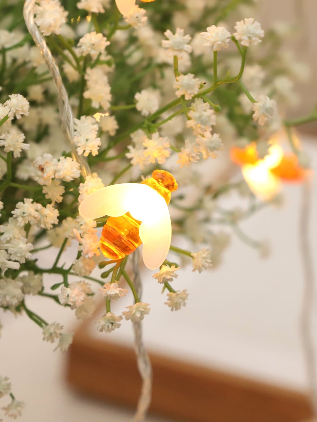 String Light with 10pcs Bee Shaped Bulb 1pc - Novelty Lighting