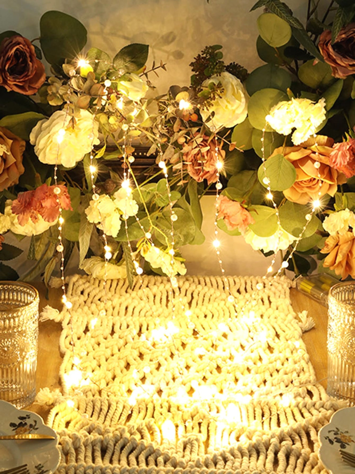 Faux Pearl Decor String Light with 20pcs Bulb 1pc - Novelty Lighting