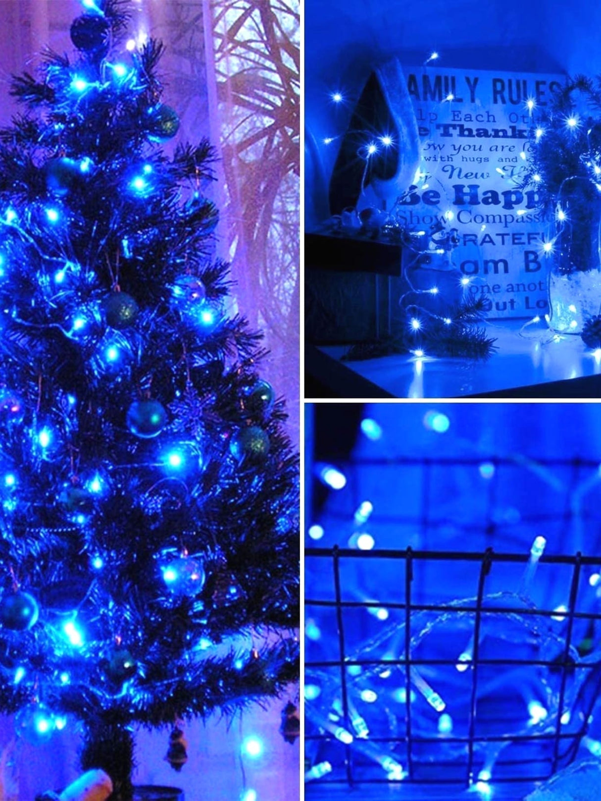 Decorative String Light with 50pcs Bulb Curtain - Novelty Lighting