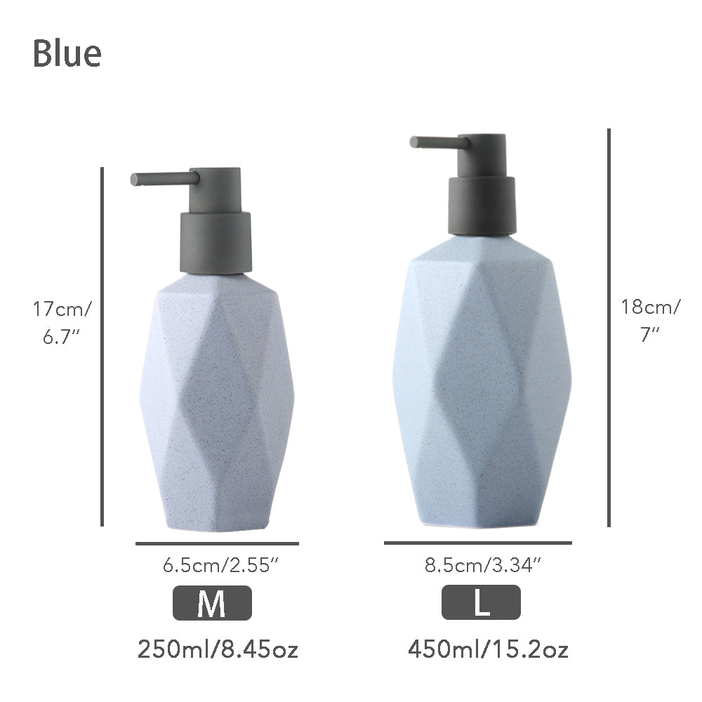Ceramic Soap Dispenser, Liquid Bathroom Bottle, Simple Design, Refillable Reusable Lotion Pump for Bathroom Kitchen