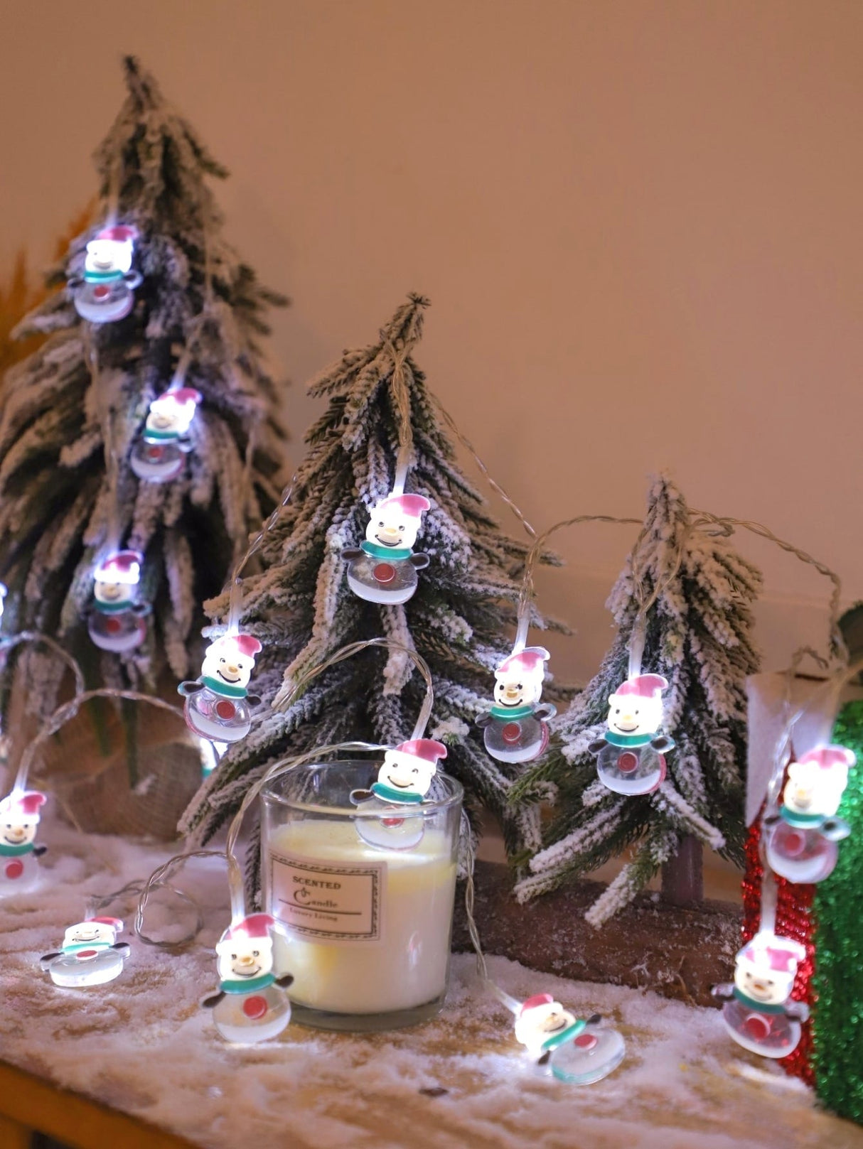 Christmas String Light with 10pcs Snowman Shaped Bulb 1pc - Lighting & Lamp