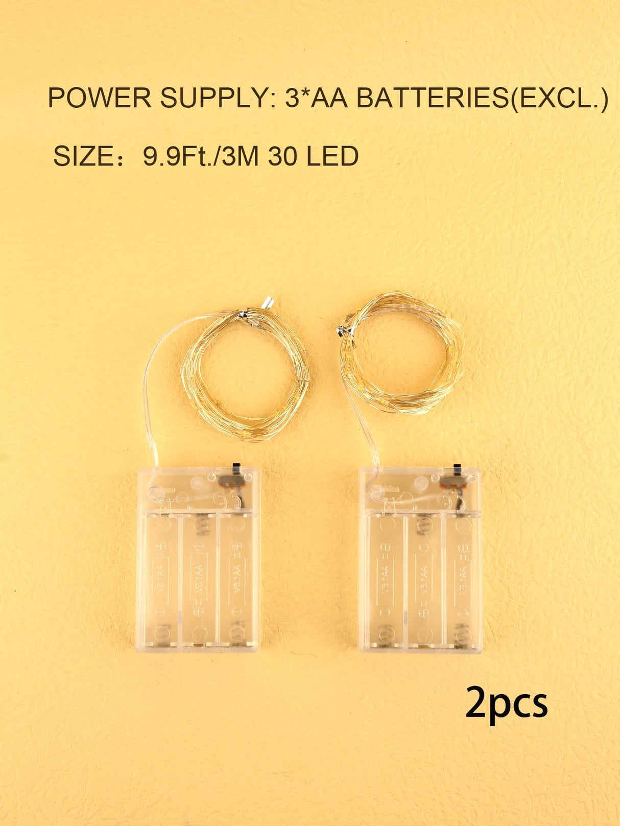 30 Led 3M String Light 2pcs - Novelty Lighting