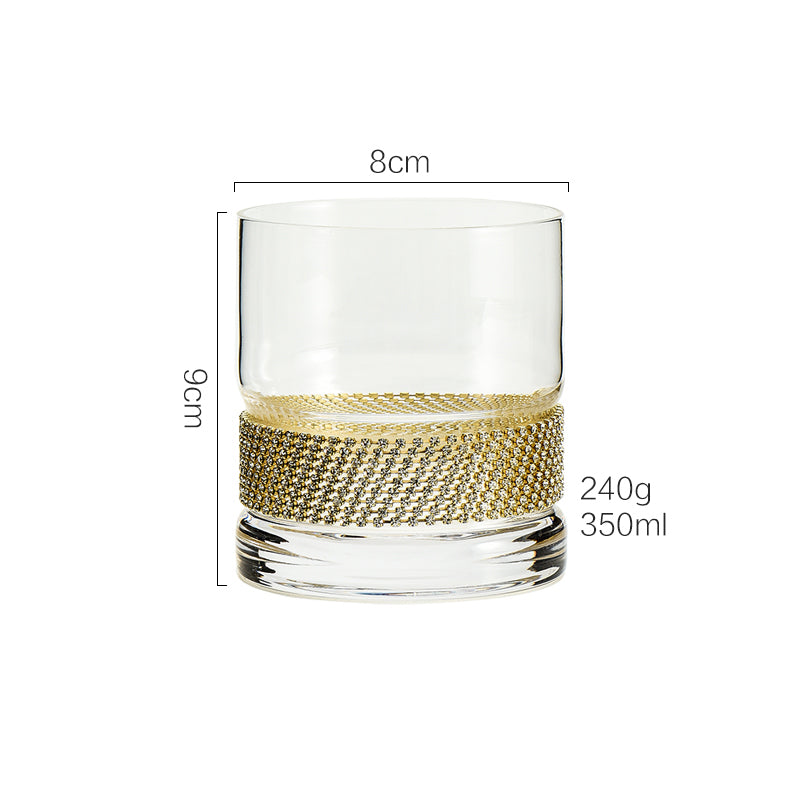 Nordic light luxury wind diamond crystal glass high-value drinking water cup whisky glass juice cup