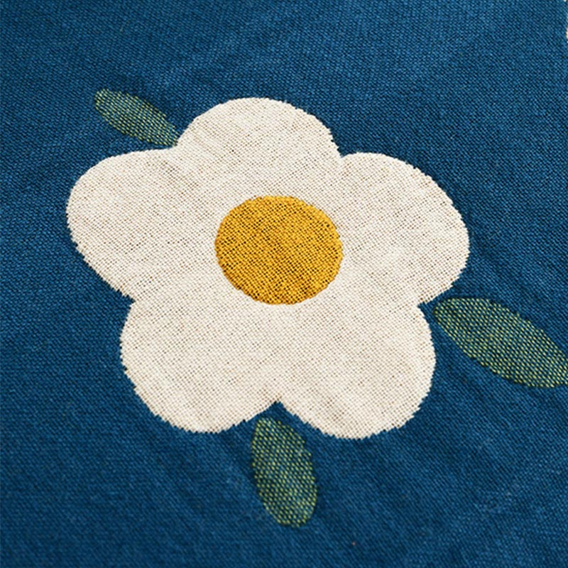 "FALL IN LOVE" Flower Plaid Reversible Quilt