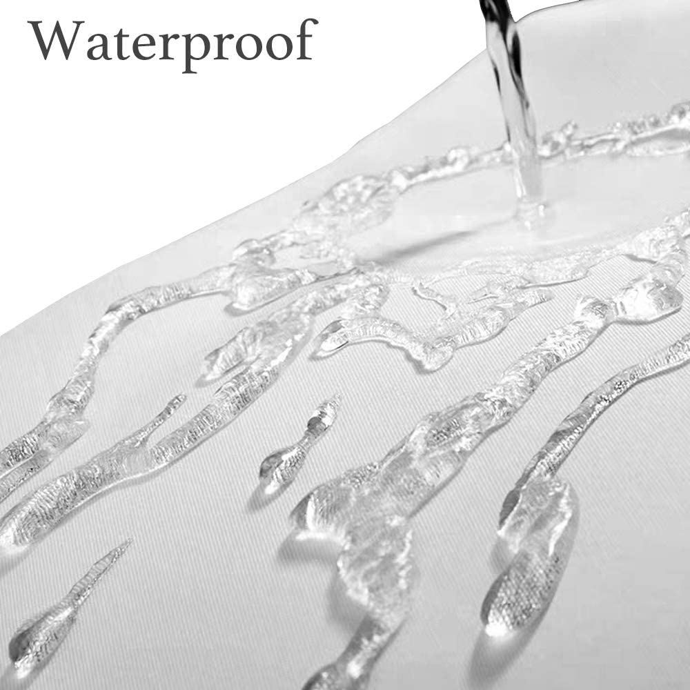 Feblilac Get Naked White Ground Shower Curtain with Hooks, Multiple Sized Blue Bathroom Curtains with Ring, Unique Bathroom décor, Quotation Shower Curtain, Customized Shower Curtains, Extra Long Shower Curtain