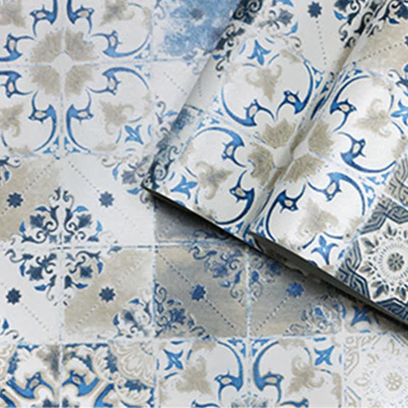 Blue Pattern Peel & Stick Wallpaper (1 roll)