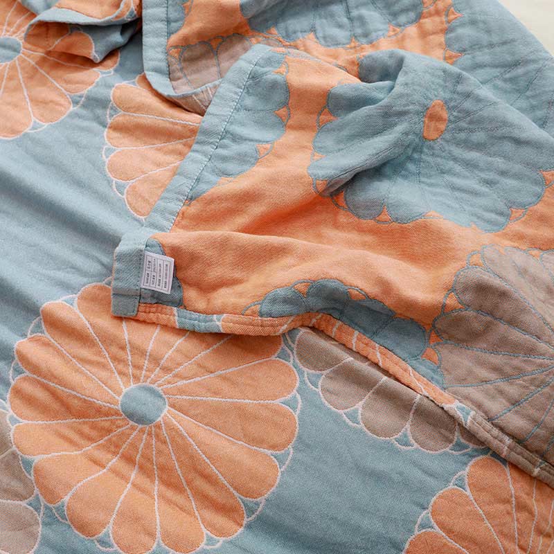 Blooming Flower Four Layers Summer Quilt