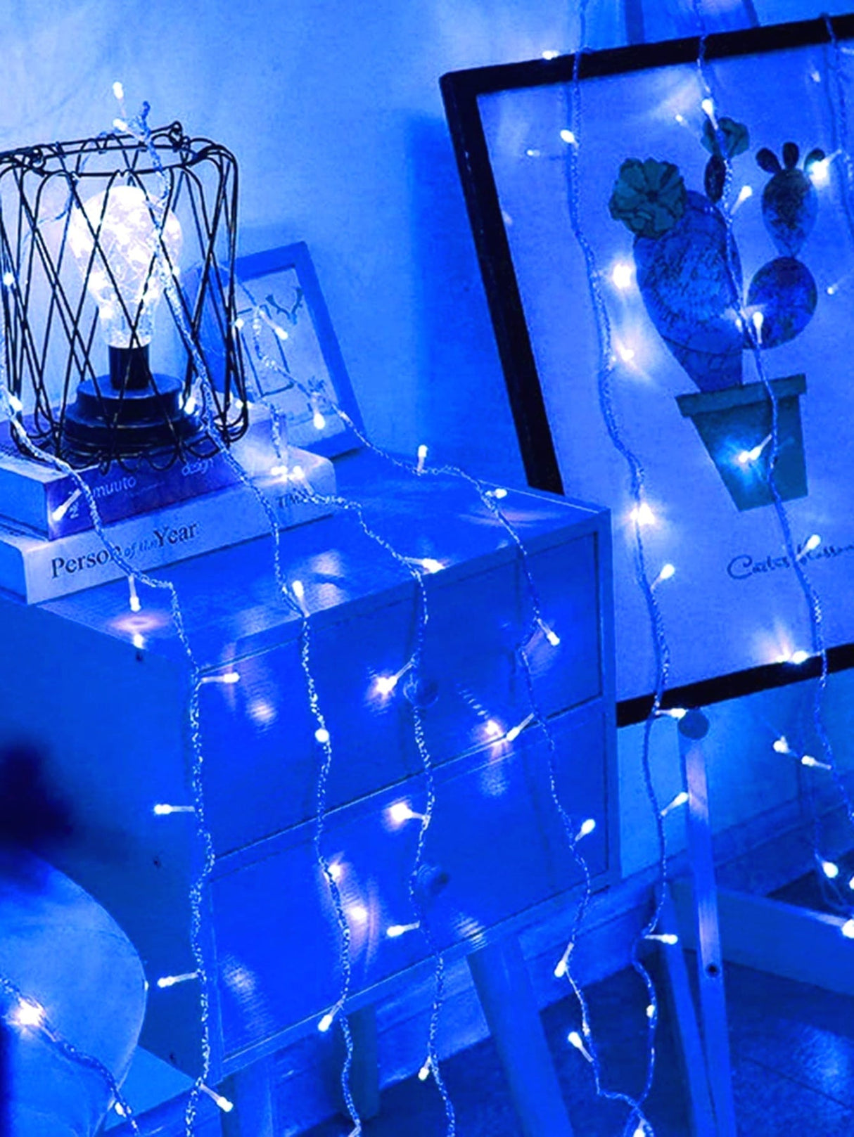 Decorative String Light with 50pcs Bulb Curtain - Novelty Lighting